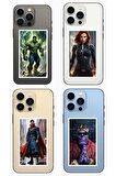 Avangers 8'li Sticker Hulk Thanos BlackWidow Batman Spiderman Ironman Dr.Strange