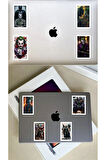 Joker Sticker 8'li Batman, Joker, Hallowen Yapışkanlı, Etiket Sticker 8 adet karışık