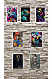 Gaming Gamers Konsol Oyuncu Sticker Set  Ps4 Ps5 Konsol Logosu karışık 8 adet sticker