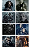 Witcher Dizi Sticker Yennefer - Ciri - Rivialı Geralt - Triss Merigold 8li sticker set