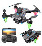  Rgb Işıklı C19S  Taşınabilir Drone 4k Hd Çift Kamera  360 Derece Engel Kaçınma 