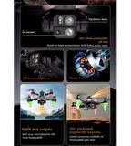  Rgb Işıklı C19S  Taşınabilir Drone 4k Hd Çift Kamera  360 Derece Engel Kaçınma 