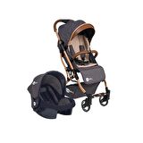 4 Baby Drone Kabin Boy Travel Bebek Arabası Gold Antrasit