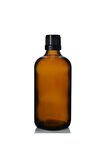 Amber dropper siyah içten damlalıklı kapaklı cam şişe 100 ml 5 adet