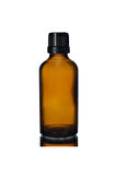 Amber dropper siya içten damlalıklı kapaklı cam şişe 50 ml 5 adet