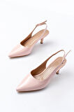 dARGENTO ST-1152 Pembe Rugan Günlük 7 cm Topuklu Kadın Ayakkabı