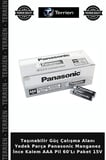 Taşınabilir Güç Çalışma Alanı Yedek Parça Panasonic Manganez İnce Kalem AAA Pil 60'Lı Paket 15V