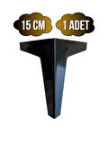 Serçe Düz 15CM Plastik Ayak Mobilya Masa ve Dolap AYAĞI(15CM)(SİYAH)(1 ADET)