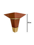 İrem Kahverengi Altın 12cm Plastik Ayak Mobilya Masa ve Dolap Ayağı(KAHVERENGİ ALTIN)(12CM)(1 ADET)
