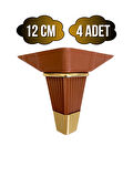 İrem Kahverengi Altın 12cm Plastik Ayak Mobilya Masa ve Dolap Ayağı(KAHVERENGİ ALTIN)(12CM)(4 ADET)