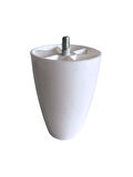 Plastik Ayak 8mm Vidalı Mobilya Koltuk ve Baza Ayağı(BEYAZ)(10CM)(8MM VİDALI)(4 ADET)