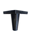 Rüzgar Plastik 12cm Ayak Mobilya Masa ve Dolap Ayağı(12CM)(SİYAH)(4 ADET)