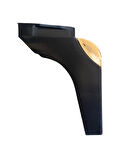 STİL 15CM Plastik Ayak Mobilya Masa ve Dolap Ayağı(15CM)(SİYAH - ALTIN)(4 ADET)