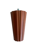 Armut Kahverengi Plastik 12cm 8mm Vidalı Mobilya Koltuk ve Baza Ayağı(12CM)(KAHVERENGİ)(8MM)(4 ADET)
