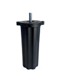 Siyah 14-18cm Ayarlı Plastik Orta Mobilya Masa ve Dolap Ayağı(14-18CM)(SİYAH)(8MM VİDALI)(2 ADET)