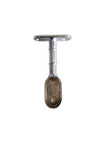 Oval Ayaklı Kapalı Askı Borusu Flanşı Mobilya Oval Boru Flanşı(İÇ ÖLÇÜLERİ EN:15MM BOY:25MM)(2 ADET)