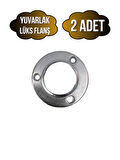 Yuvarlak Lüks Askı Borusu Flanşı Dolap ve Mobilya Boru Flanşı(METAL)(BORU ÇAPI:25MM)(2 ADET)
