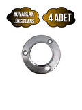 Yuvarlak Lüks Askı Borusu Flanşı Dolap ve Mobilya Boru Flanşı(METAL)(BORU ÇAPI:25MM)(4 ADET)