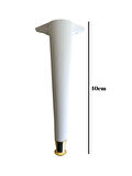 Desenli 40cm Beyaz Plastik Ayak Mobilya Masa Sehpa Dolap Ayağı(40CM)(BEYAZ - ALTIN)(4 ADET)