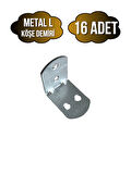 L Bağlantı Demiri Dolap Köşe Bağlantı Demiri(METAL)(ÖLÇÜLER:30*30*23MM)(16 ADET)