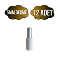 Metal Beyaz 5mm Geçme Raf Pimi Dolap Raf Altı Pimi(5MM)(METAL)(BEYAZ)(12 ADET)