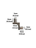 Metal 5mm Vidalı ve Geçme Raf Pimi Dolap Raf Altı Pimi(5MM)(METAL)(12 ADET)