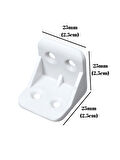 L Bağlantı Plastiği Dolap Köşe Bağlantı Montaj Plastiği(BEYAZ)(20X20X30MM)(8 ADET)