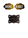 Papatya Tavla Menteşesi Mobilya Kutu Menteşesi(BRONZ)(4 ADET)(EN:3CM BOY:2CM)