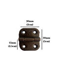 Tavla Menteşesi Stoplu Mobilya Kutu Menteşesi(BRONZ)(4 ADET)(EN:3CM BOY:3CM)