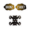 Kelebek Tavla Menteşesi Mobilya Kutu Menteşesi(BRONZ)(2 ADET)(EN:3CM BOY:2CM)
