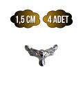 Anka 1.5cm Metal Ayak Çeyiz ve Hediye Kutusu Mobilya Ayağı(1.5CM)(GÜMÜŞ)(4 ADET)