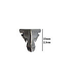 Kelebek Düz 2.5cm Metal Ayak Çeyiz ve Hediye Kutusu Mobilya Ayağı(2.5CM)(GÜMÜŞ)(4 ADET)