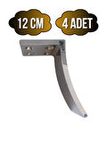Yay Krom 12cm Metal Ayak Masa Dolap ve Mobilya Ayağı(KROM)(12CM)(METAL)(4 ADET)