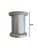 Plastik Düz Gümüş Gri 8cm Ayarlı Ayak Mobilya Masa ve Dolap Ayağı(8CM)(GÜMÜŞ GRİ)(4 ADET)