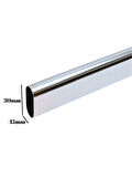 Metal Oval Krom Mobilya Dolap Askı Borusu(KROM)(140CM)(OVAL)(2 ADET AYAKLI KAPALI FLANŞ-1 ADET BORU)