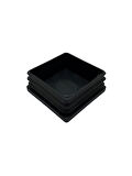 Kare Demir Profil İç Tapa Geçme Plastik Ayak Geçme Koruma Plastiği(50MM)(2 ADET)(SİYAH)