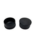 Yuvarlak Demir Profil İç Tapa Geçme Plastik Ayak Geçme Koruma Plastiği(50MM)(2 ADET)(SİYAH)