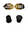 Yuvarlak Demir Profil İç Tapa Geçme Plastik Ayak Geçme Koruma Plastiği(19MM)(2 ADET)(SİYAH)