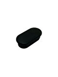 Oval Demir Profil İç Tapa Geçme Plastik Ayak Geçme Koruma Plastiği(40MM x 20MM)(2 ADET)(SİYAH)