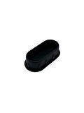 Oval Demir Profil İç Tapa Geçme Plastik Ayak Geçme Koruma Plastiği(40MM x 20MM)(2 ADET)(SİYAH)