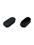 Oval Demir Profil İç Tapa Geçme Plastik Ayak Geçme Koruma Plastiği(40MM x 20MM)(4 ADET)(SİYAH)