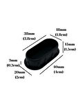 Oval Demir Profil İç Tapa Geçme Plastik Ayak Geçme Koruma Plastiği(40MM x 20MM)(8 ADET)(SİYAH)
