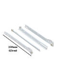 Beyaz Metal Çekmece Rayı Tekerlekli Mobilya Dolap Çekmece Rayı(BEYAZ)(25CM)(1 TAKIM)(METAL)