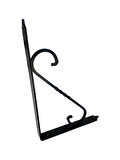 Raf Altı Ferforje Demir Tutucu L Raf Demiri Duvar Sabitleyici(METAL)(SİYAH)(1 ADET)(23CM X 15CM)