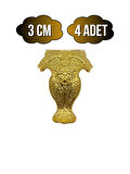 Lüx Metal Ayak Çeyiz ve Hediye Kutusu Mobilya Ayağı(3CM)(ALTIN)(4 ADET)