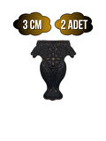 Lüx Metal Ayak Çeyiz ve Hediye Kutusu Mobilya Ayağı(3CM)(BRONZ)(2 ADET)
