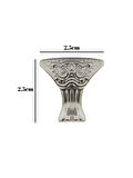 Pati Metal Ayak Çeyiz ve Hediye Kutusu Mobilya Ayağı(2,5CM)(GÜMÜŞ)(2 ADET)