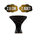 Pati Metal Ayak Çeyiz ve Hediye Kutusu Mobilya Ayağı(2,5CM)(BRONZ)(2 ADET)