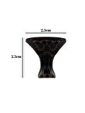 Pati Metal Ayak Çeyiz ve Hediye Kutusu Mobilya Ayağı(2,5CM)(BRONZ)(2 ADET)