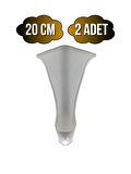 Lüx Lükens Beyaz 20cm Plastik Ayak Mobilya Masa ve Dolap Ayağı(BEYAZ)(20CM)(2 ADET)